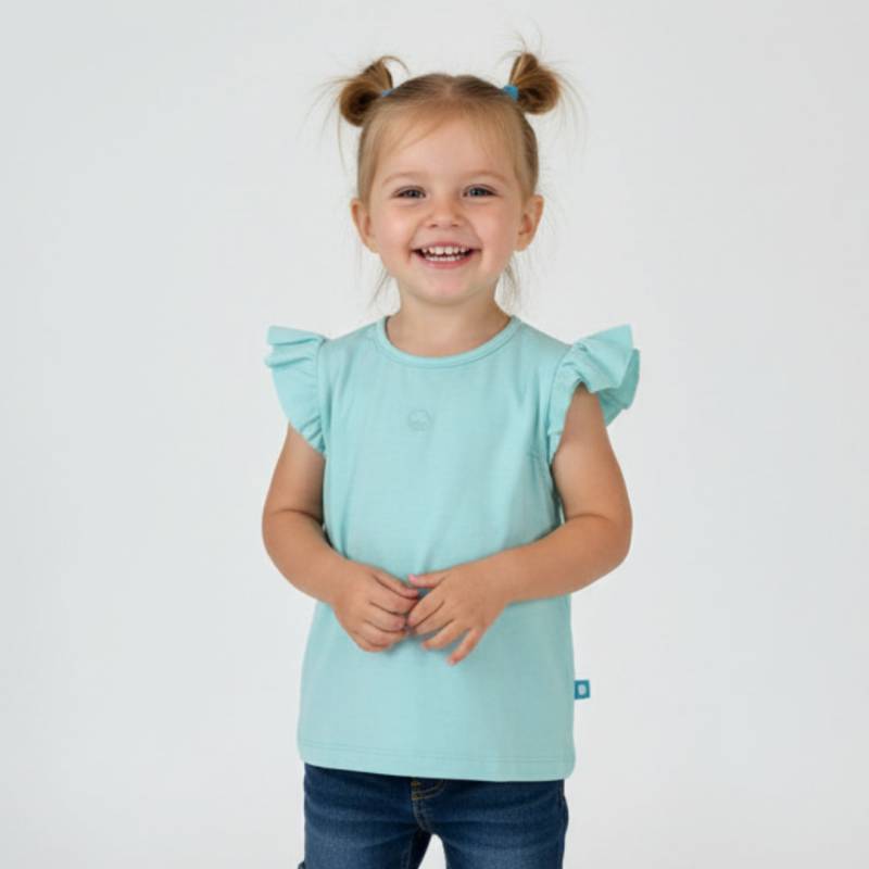 Remera Manga Corta Con Vuelo Elsa