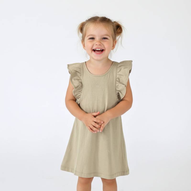 Vestido  Con Volados Jersey Celia