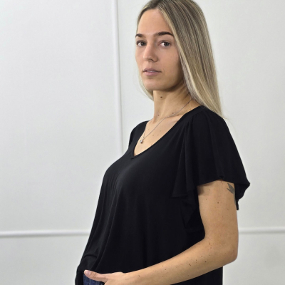 Blusa Con Volados Viscosa Mavi