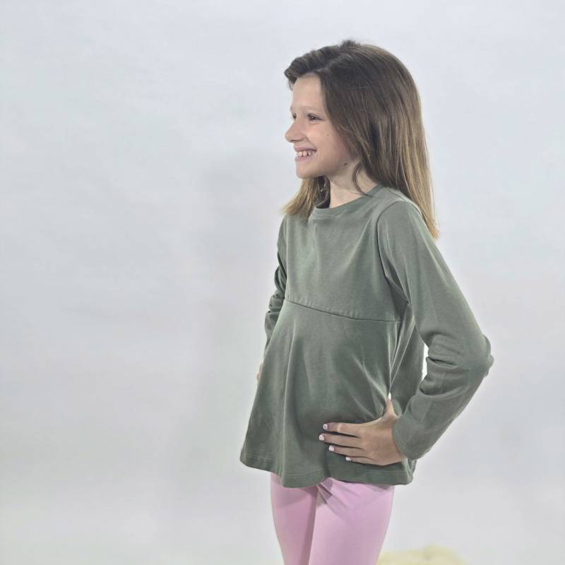 Remera Con Faldon Jersey Pina